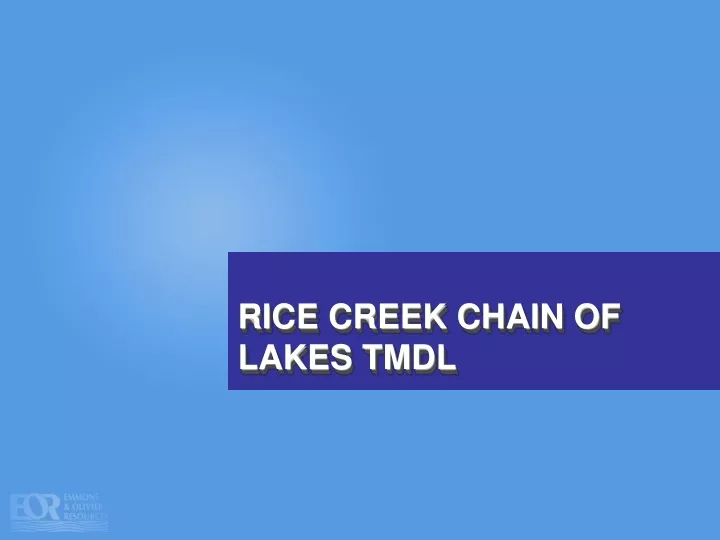 rice creek chain of lakes tmdl