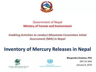 Bhupendra Devkota ,  PhD NPC for MIA January 8, 2019