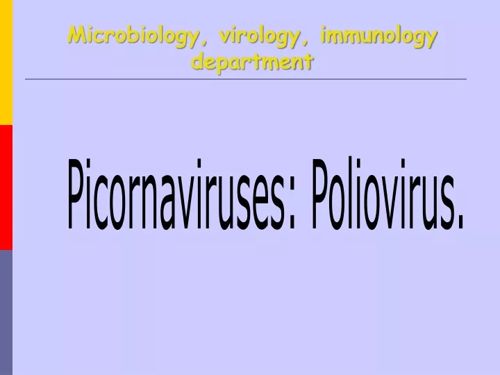 microbiology virology immunology department