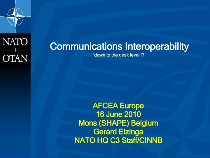 communications interoperability down to the desk level
