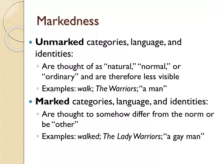 markedness