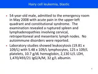 Hairy cell leukemia,  blastic