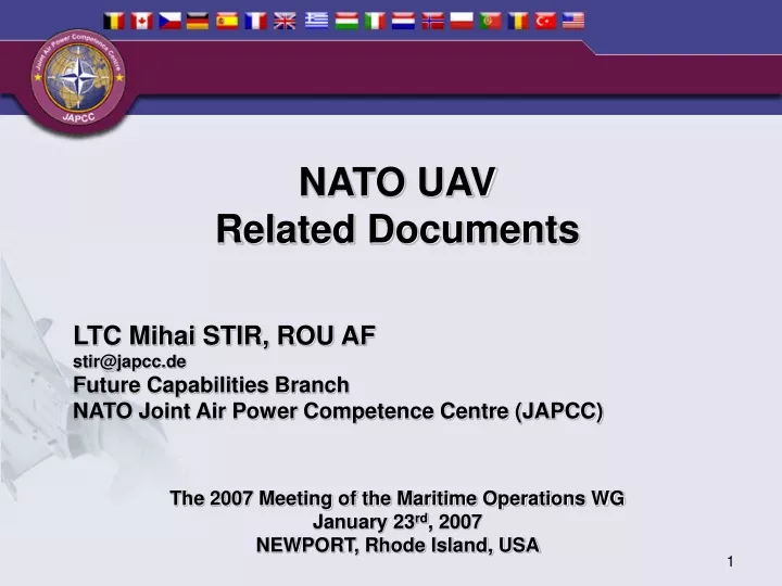 nato uav related documents ltc mihai stir