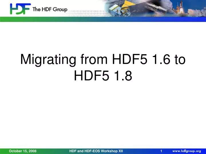migrating from hdf5 1 6 to hdf5 1 8