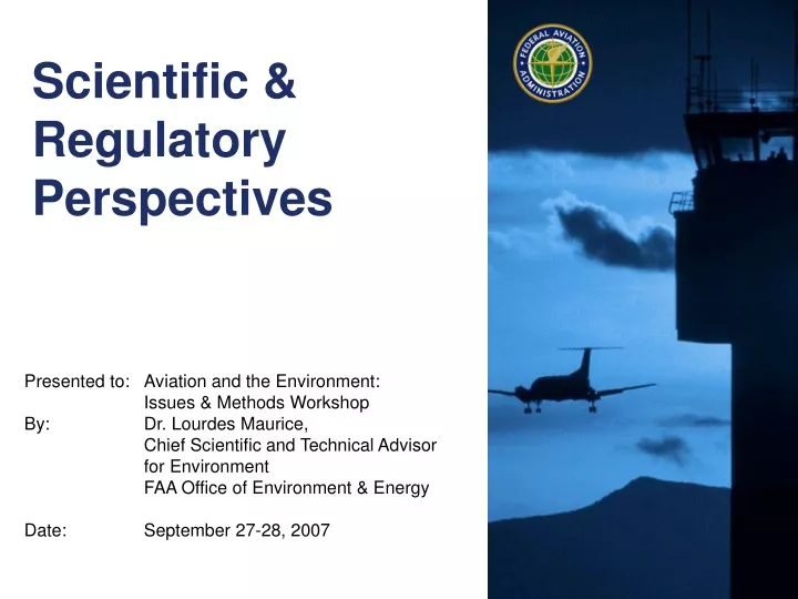 scientific regulatory perspectives