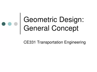 Geometric Design: General Concept