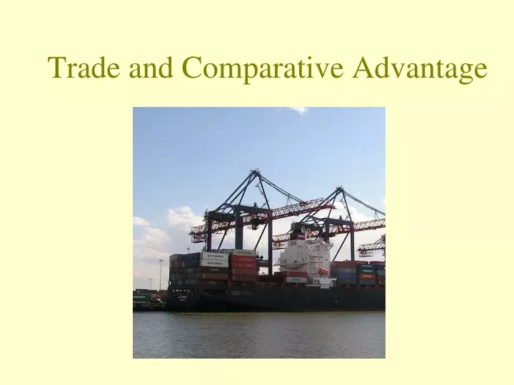 trade and comparative advantage