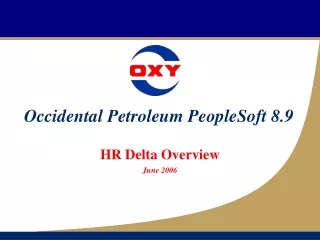 Occidental Petroleum PeopleSoft 8.9
