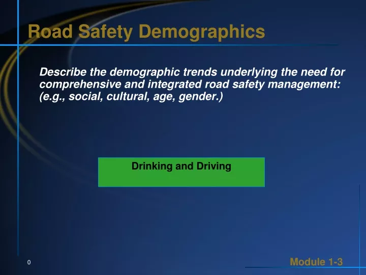 road safety demographics