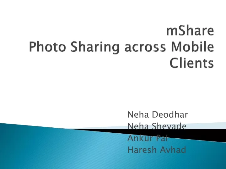 mshare photo sharing across mobile clients