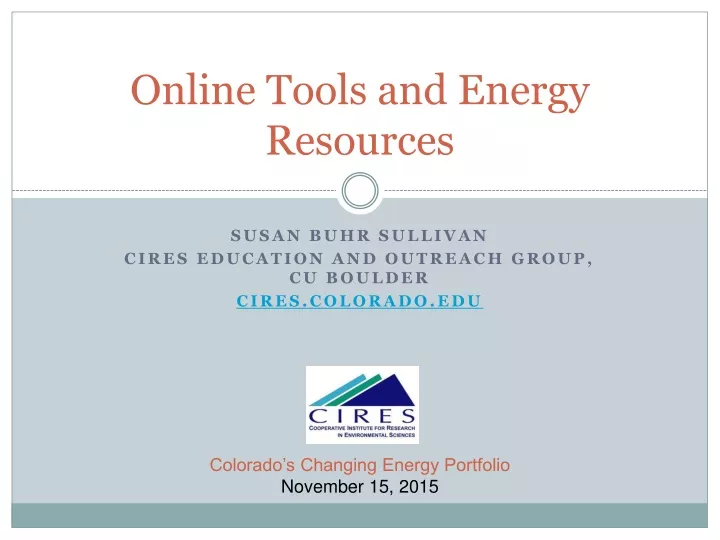 online tools and energy resources
