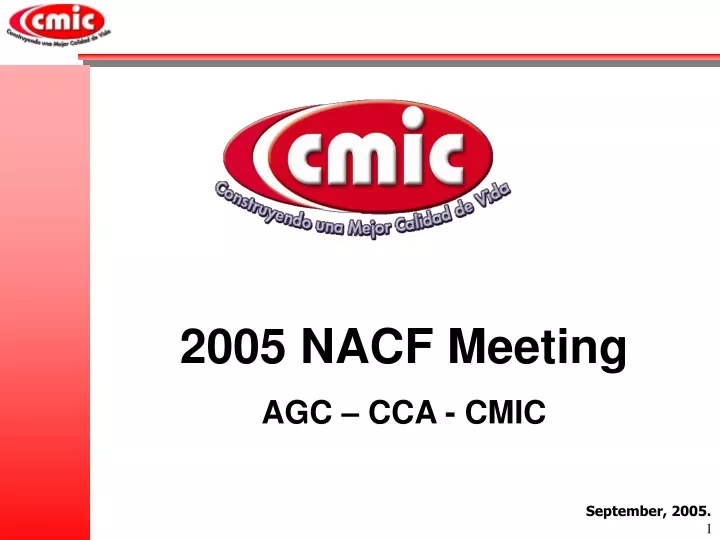 2005 nacf meeting agc cca cmic
