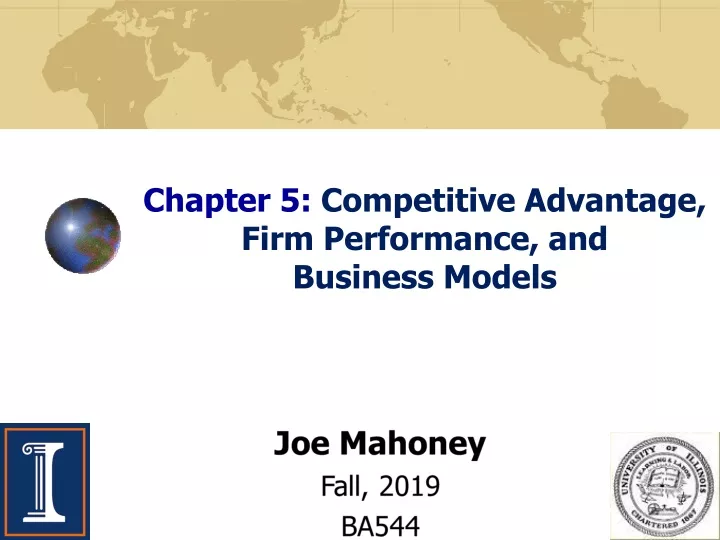 chapter 5 competitive advantage firm performance and business models