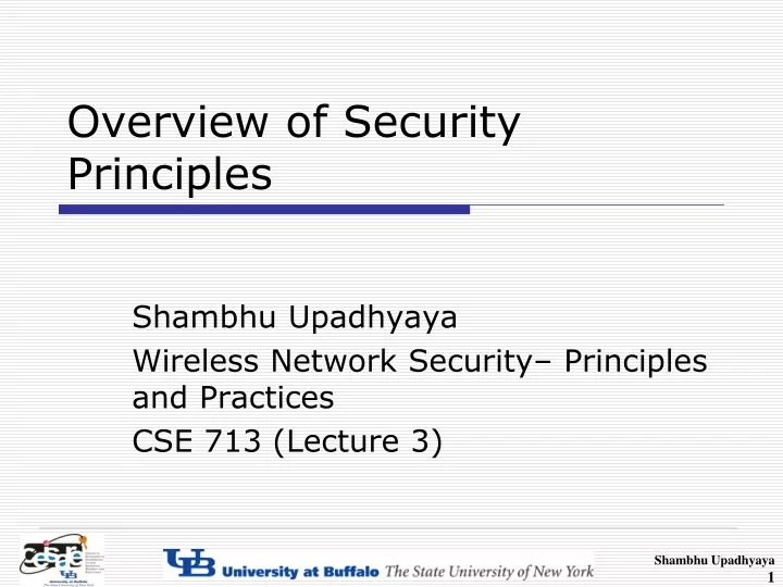 overview of security principles