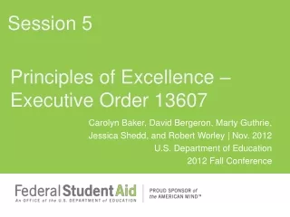 Principles of Excellence – Executive Order 13607