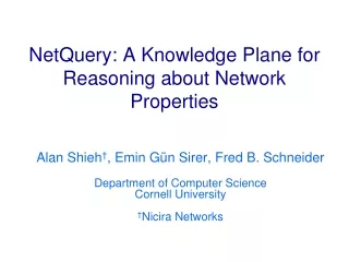 NetQuery: A Knowledge Plane for Reasoning about Network Properties
