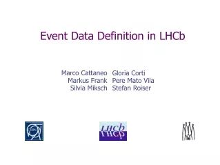 Event Data Definition in LHCb