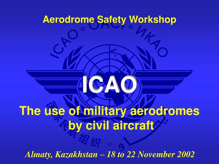 the use of military aerodromes by civil aircraft