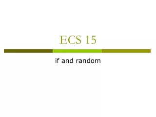 ECS 15