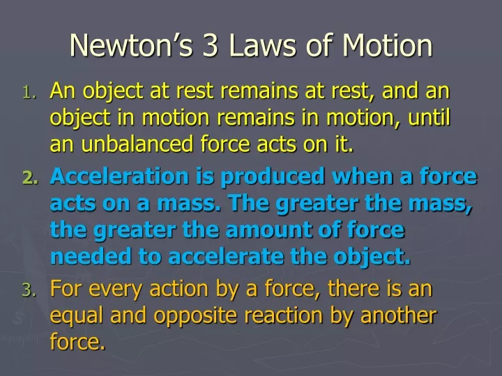 newton s 3 laws of motion