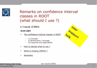 Remarks on confidence interval classes in ROOT (what should I use ?)