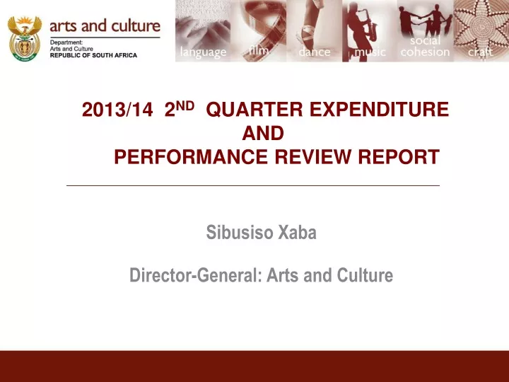 2013 14 2 nd quarter expenditure and performance review report