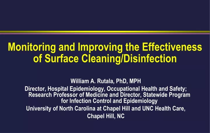 monitoring and improving the effectiveness of surface cleaning disinfection