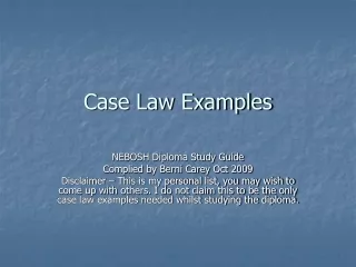 Case Law Examples