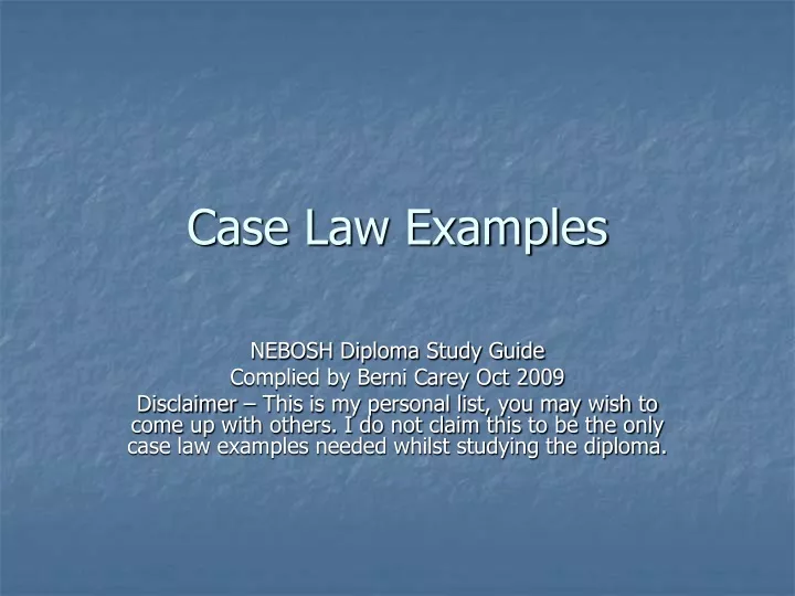 case law examples