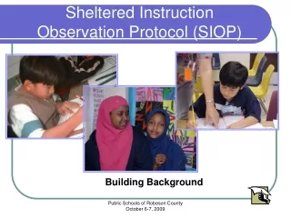 Sheltered Instruction  Observation Protocol (SIOP)