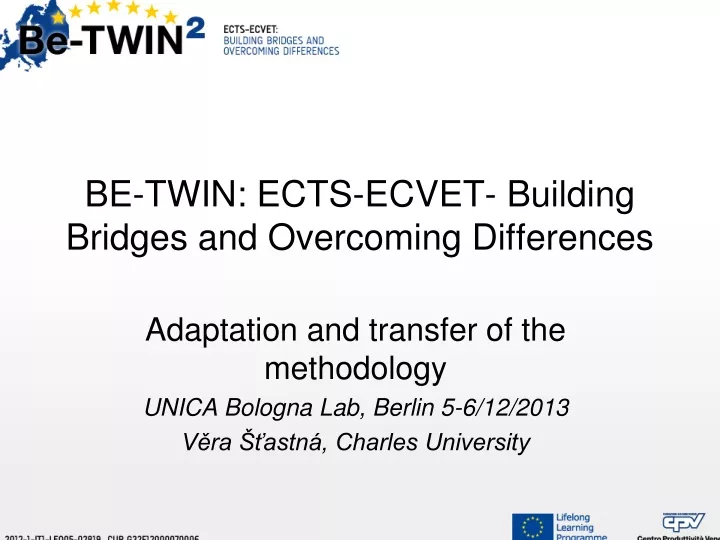 be twin ects ecvet building bridges and overcoming differences