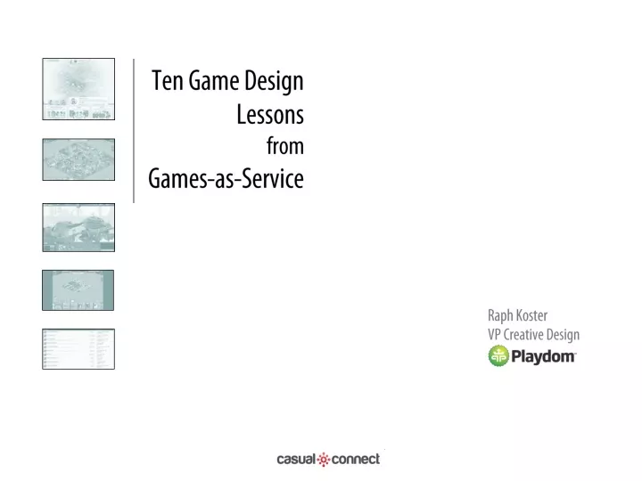 ten game design lessons from games as service