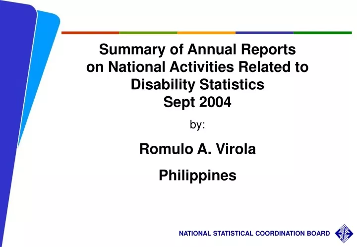 summary of annual reports on national activities