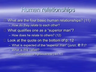 Human relationships