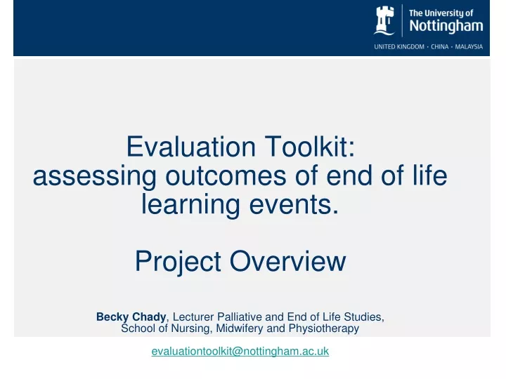 evaluation toolkit assessing outcomes