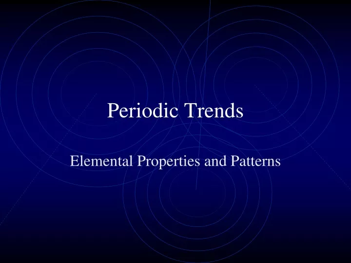 periodic trends