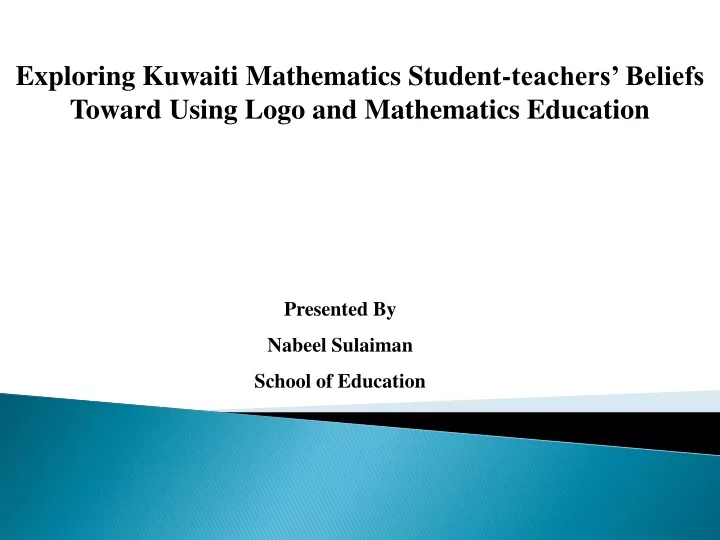 exploring kuwaiti mathematics student teachers