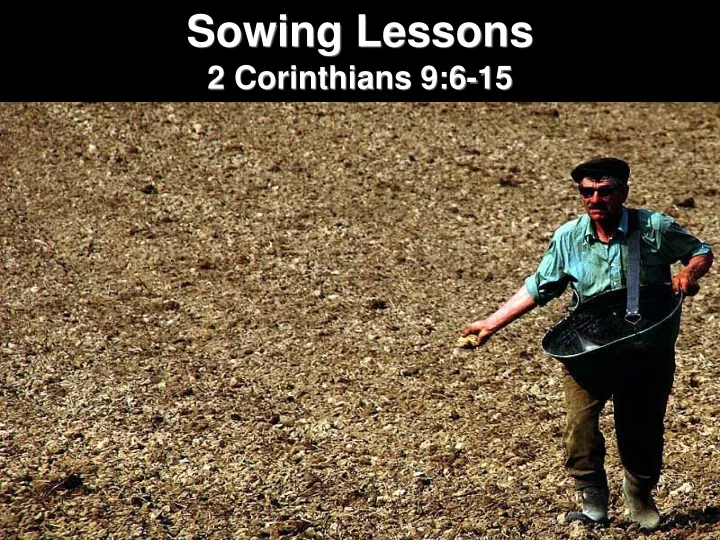 sowing lessons