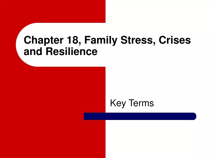 chapter 18 family stress crises and resilience