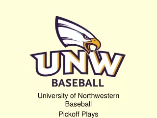 University of Northwestern Baseball Pickoff Plays
