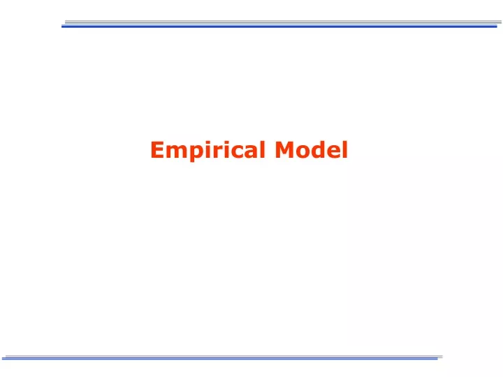 empirical model