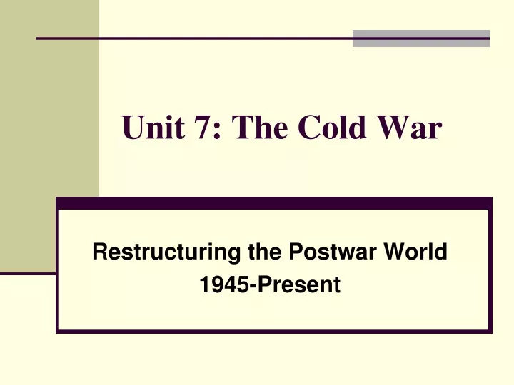 unit 7 the cold war