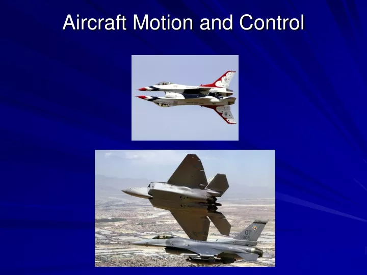 aircraft motion and control