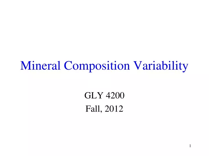 mineral composition variability