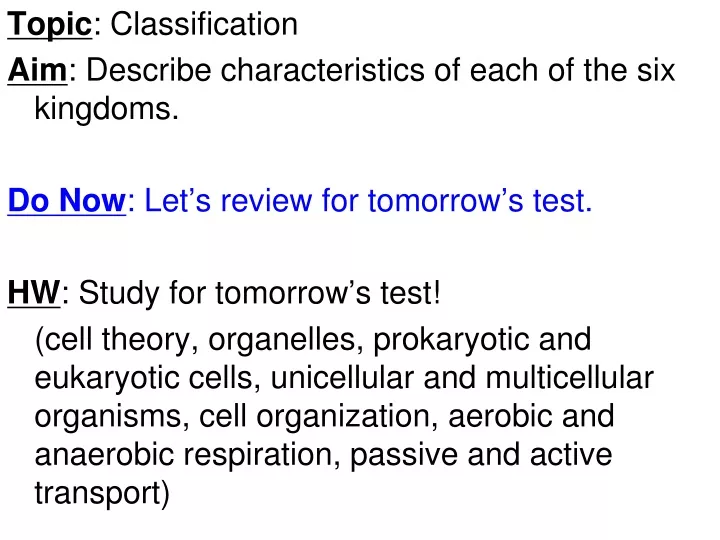 topic classification aim describe characteristics