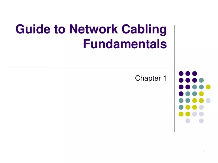 guide to network cabling fundamentals
