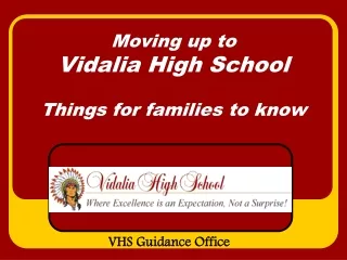 Moving up to Vidalia High School Things for families to know