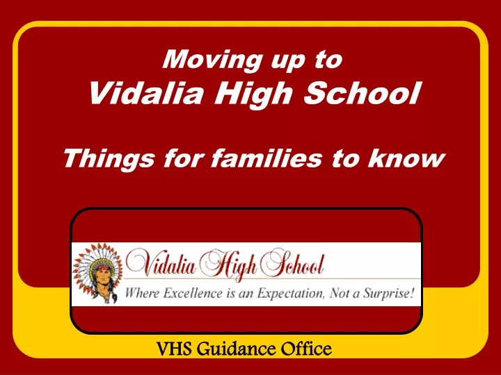 moving up to vidalia high school things for families to know