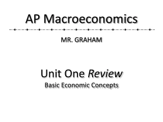 Unit One  Review Basic Economic Concepts