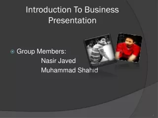 Introduction To Business Presentation